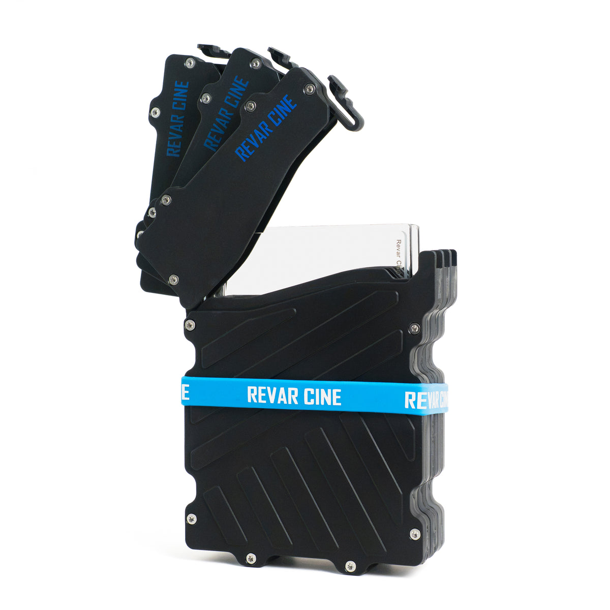 Revar Cine 4x5.65 Filter Cartridge V2, three stacked wtih front view