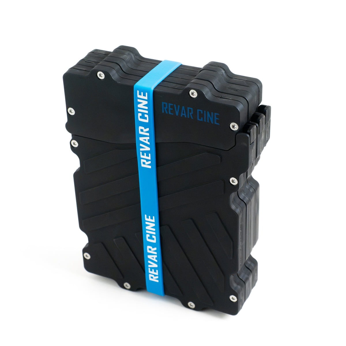 Revar Cine 4x5.65 Filter Cartridge V2, three stacked closed front view