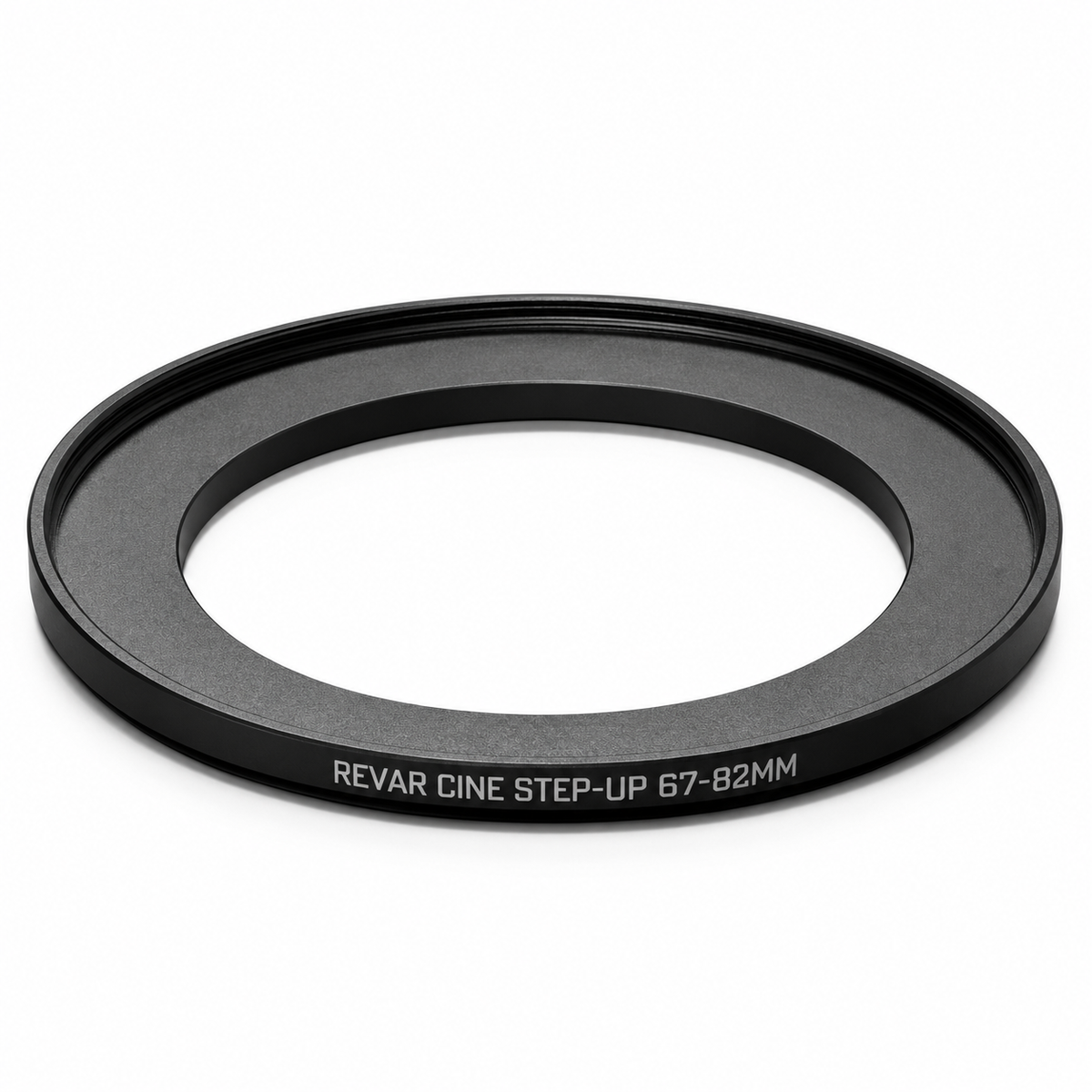Revar Cine 67–82mm step-up ring for mounting 82mm filters on a lens with 67mm filter threads