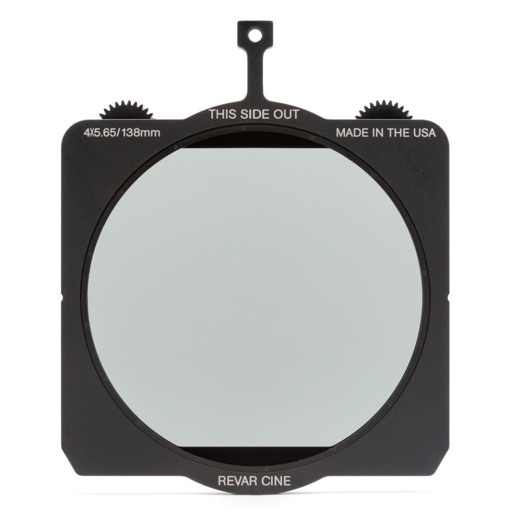 Revar Cine 4x5.65 Rota Tray with circular polarizer, front view